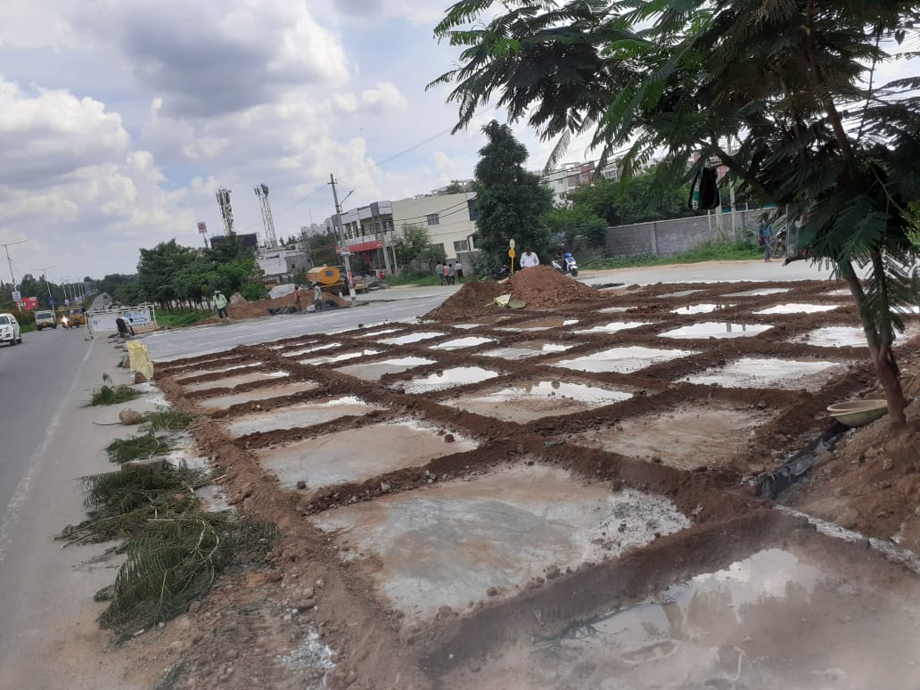 Laying Of CC Roads at Dulapally X Roads for  Junction Development