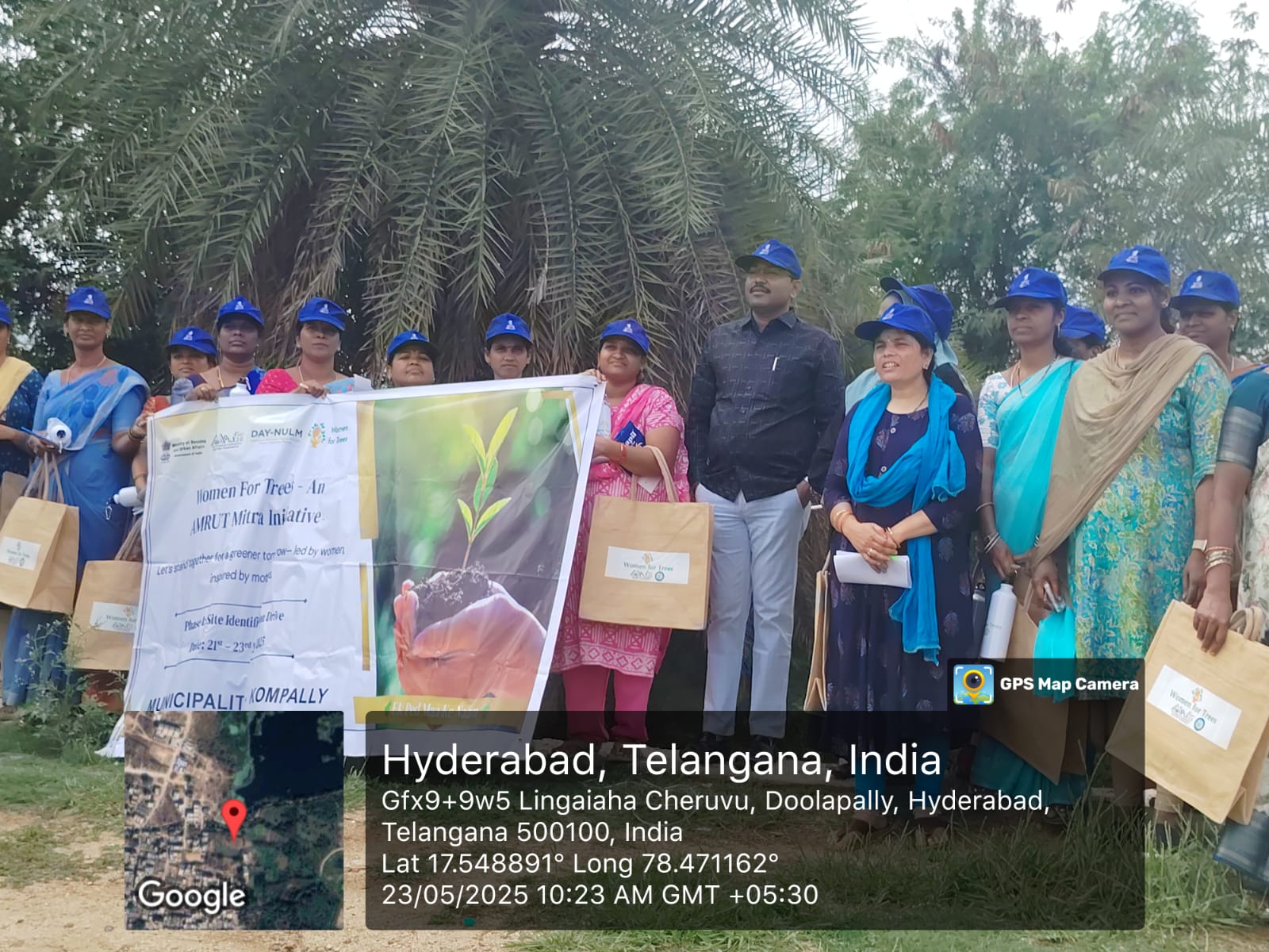 Amruth Mithra 2.0 Wmen for tree program at Lingaiah Cheruvu Doolapally.