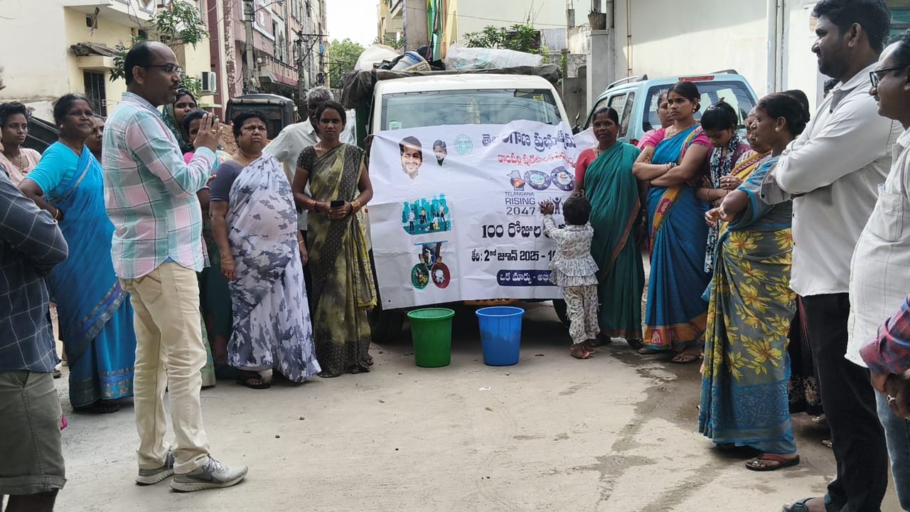 As apart of 100 days program Day 16 Awareness on Waste Segregation Explained the importance of keeping two dustbins Green and Blue Dust Bins.
