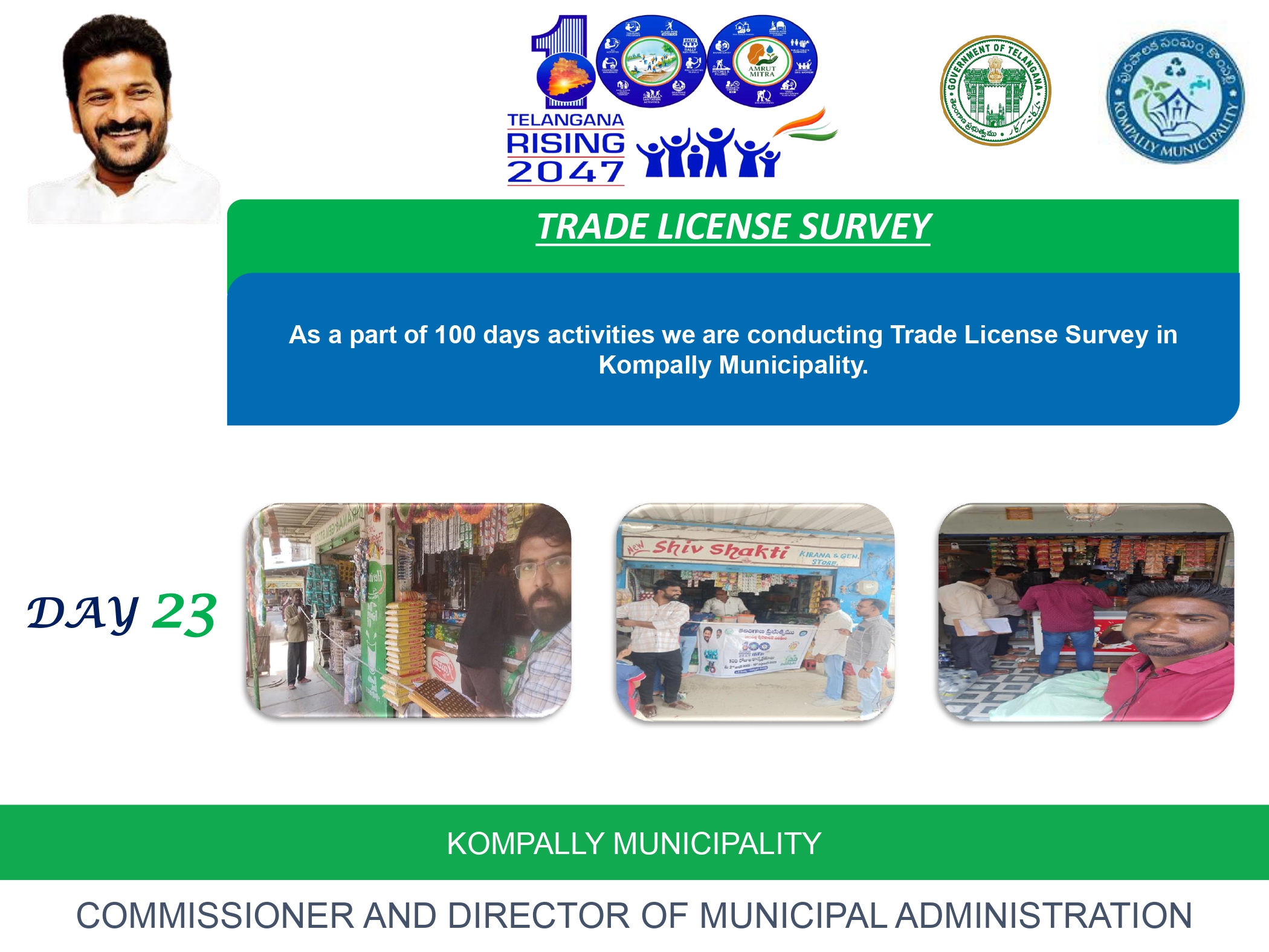 Day- 23 Implementation of 100 Days Action Plan in Kompally Municipality
