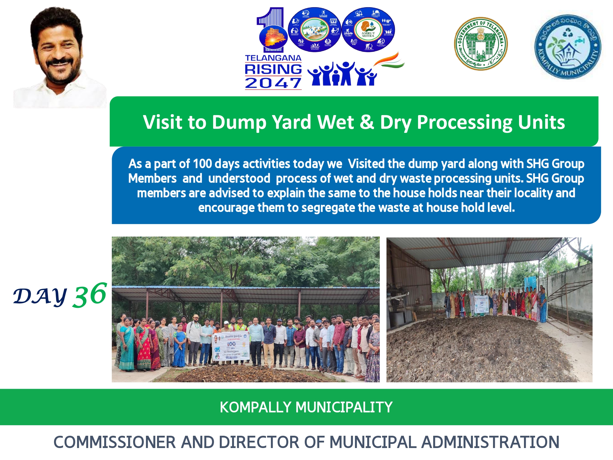 7th July 2025, day 36 of 100 days activities in Kompally Municipality